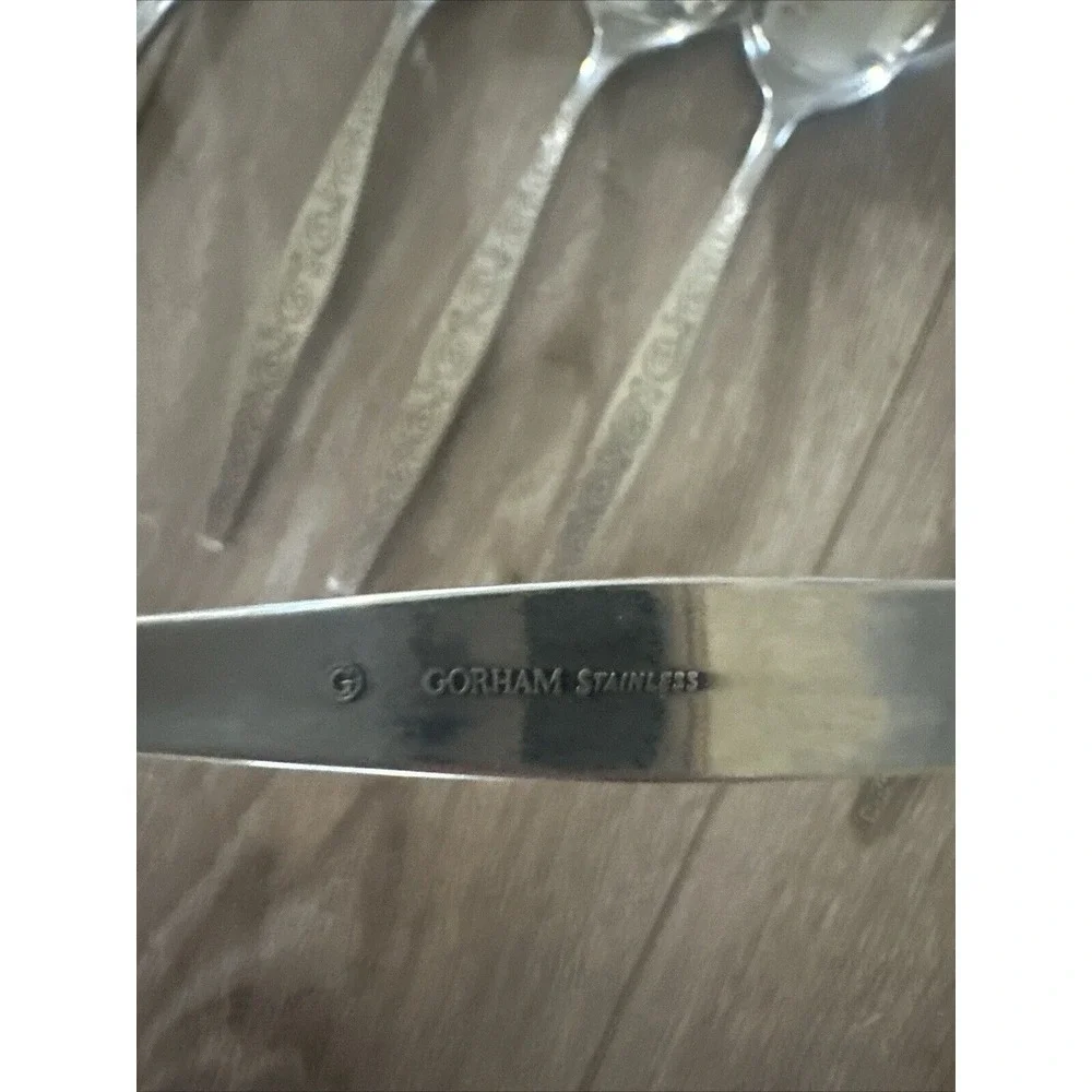 Gorham Spanish Scroll Stainless Serving Spoons Ladle Cold Meat Fork Lot Of‎ 7